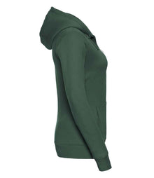 Russell Athletic Ladies Authentic Zip Hooded Sweatshirt 266F - 266F Bottle Green Side