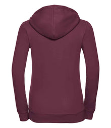 Russell Athletic Ladies Authentic Zip Hooded Sweatshirt 266F - 266F Burgundy Back
