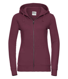 Russell Athletic Ladies Authentic Zip Hooded Sweatshirt 266F - Burgundy