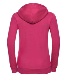 Russell Athletic Ladies Authentic Zip Hooded Sweatshirt 266F - 266F Fuchsia Back