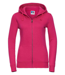 Russell Athletic Ladies Authentic Zip Hooded Sweatshirt 266F - Fuchsia