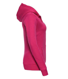 Russell Athletic Ladies Authentic Zip Hooded Sweatshirt 266F - 266F Fuchsia Side
