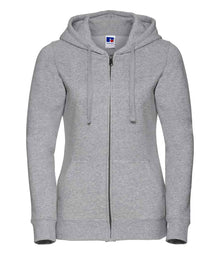 Russell Athletic Ladies Authentic Zip Hooded Sweatshirt 266F - Light Oxford