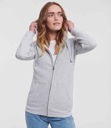 Russell Athletic Ladies Authentic Zip Hooded Sweatshirt 266F - 266F Light Oxford Model