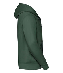 Russell Athletic Authentic Zip Hooded Sweatshirt 266M - 266M Bottle Green Side