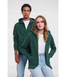 Russell Athletic Authentic Zip Hooded Sweatshirt 266M - 266M Bottle Green Model