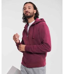 Russell Athletic Authentic Zip Hooded Sweatshirt 266M - 266M Burgundy Model