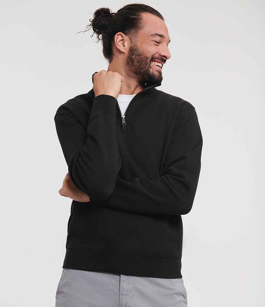 Russell Athletic Authentic Zip Neck Sweatshirt 270M - 270M Black Model