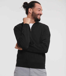 Russell Athletic Authentic Zip Neck Sweatshirt 270M - 270M Black Model