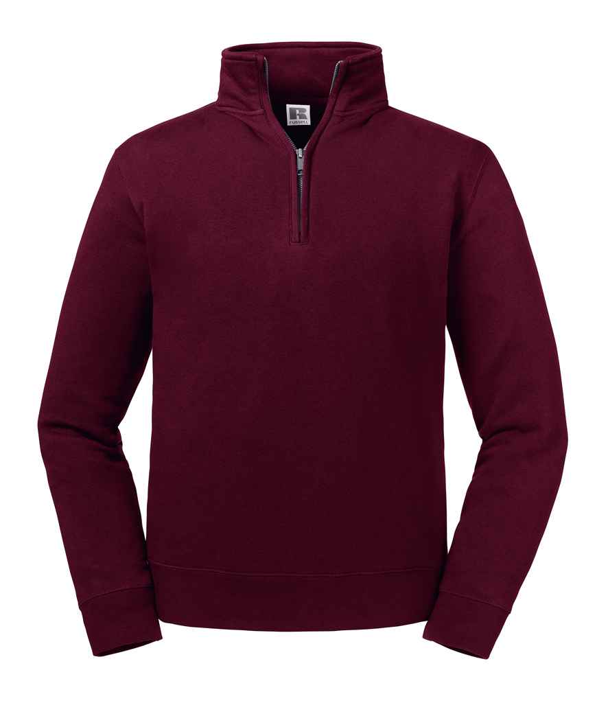 Russell Athletic Authentic Zip Neck Sweatshirt 270M - Burgundy