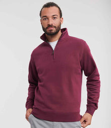 Russell Athletic Authentic Zip Neck Sweatshirt 270M - 270M Burgundy Model