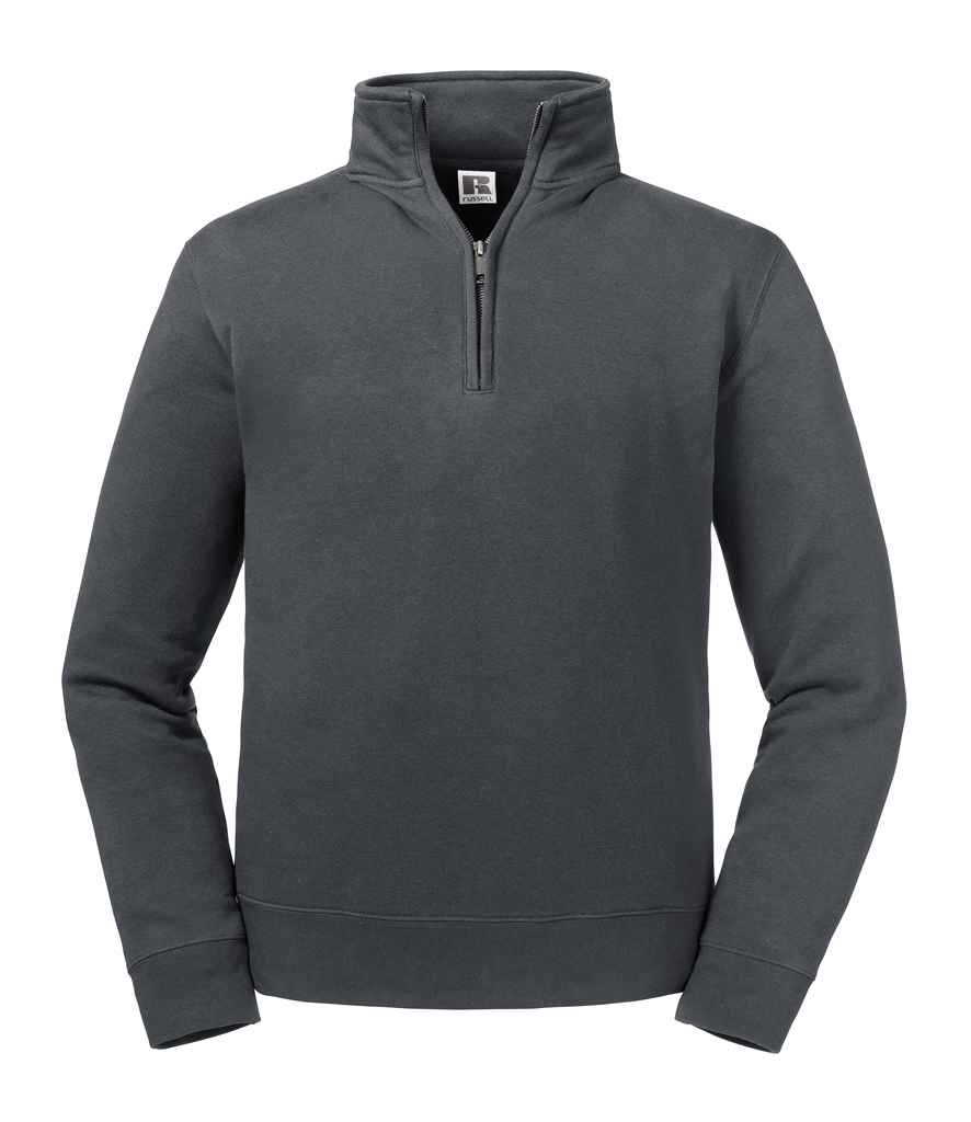 Russell Athletic Authentic Zip Neck Sweatshirt 270M - Convoy Grey