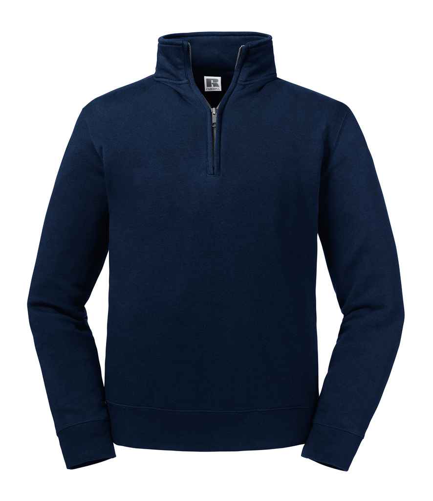 Russell Athletic Authentic Zip Neck Sweatshirt 270M - French Navy