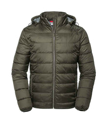 Russell Athletic Hooded Nano Padded Jacket 440M - Dark Olive