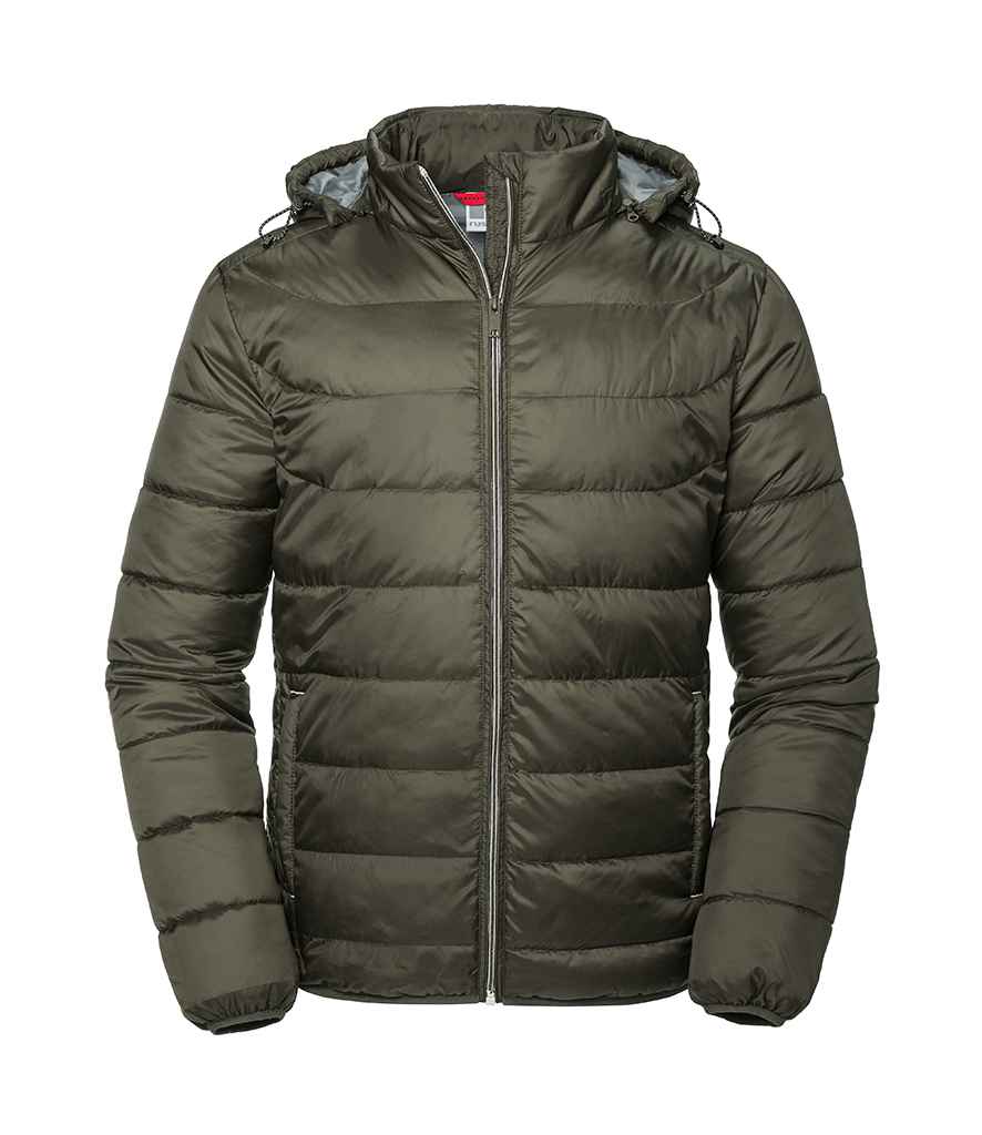 Russell Athletic Hooded Nano Padded Jacket 440M - Dark Olive