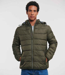 Russell Athletic Hooded Nano Padded Jacket 440M - 440M Dark Olive Model