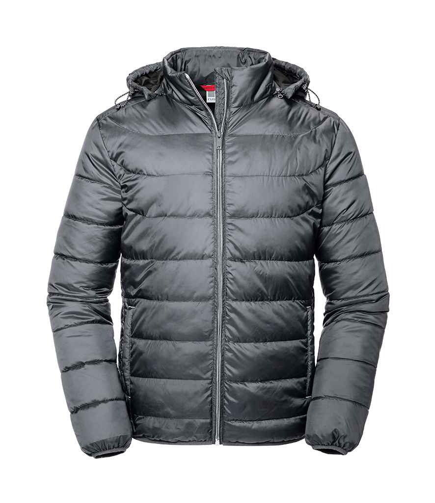 Russell Athletic Hooded Nano Padded Jacket 440M - Iron