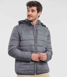Russell Athletic Hooded Nano Padded Jacket 440M - 440M Iron Model