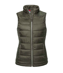 Russell Athletic Ladies Nano Padded Bodywarmer 441F - Dark Olive