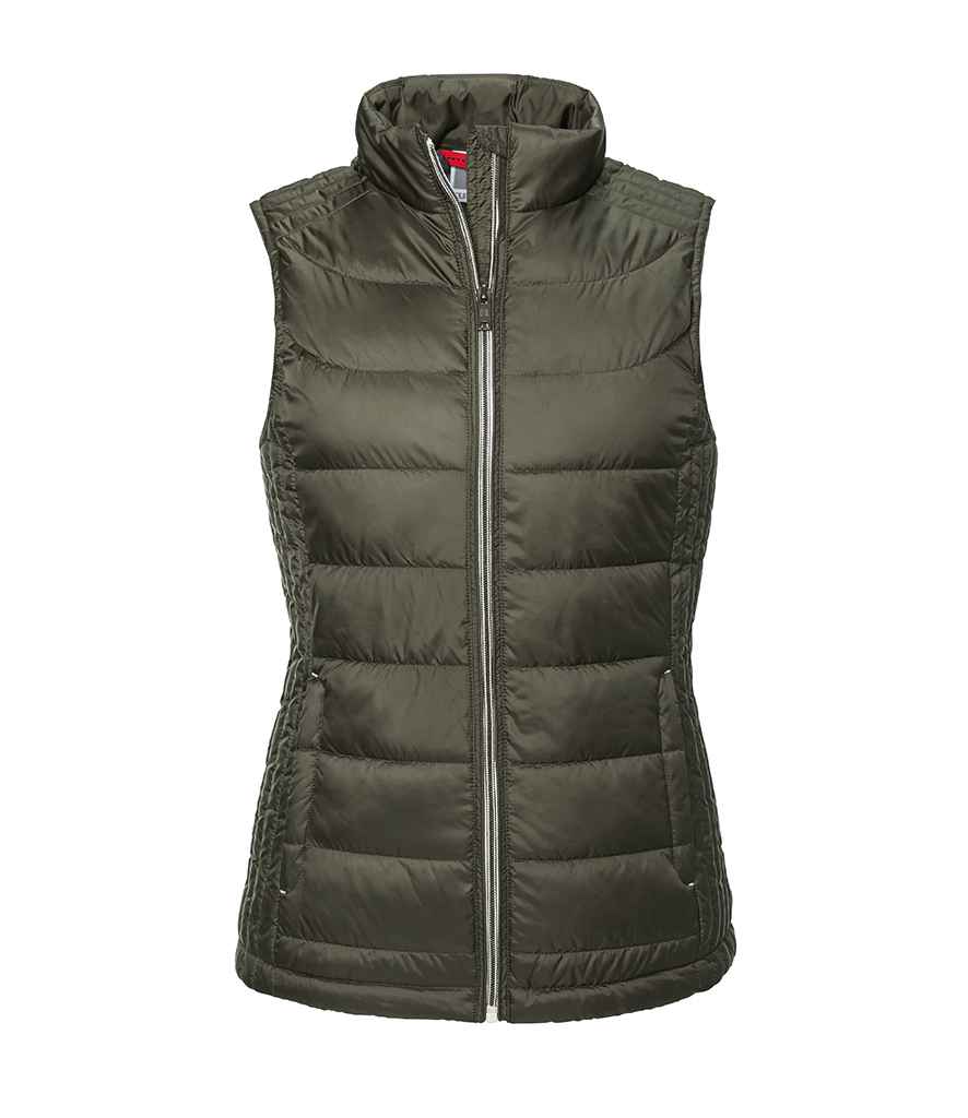 Russell Athletic Ladies Nano Padded Bodywarmer 441F - Dark Olive
