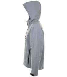 SOL'S Replay Hooded Soft Shell Jacket 46602 - 46602 Grey Marl Side