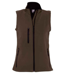 SOL'S Ladies Rallye Soft Shell Bodywarmer 46801 - Dark Chocolate