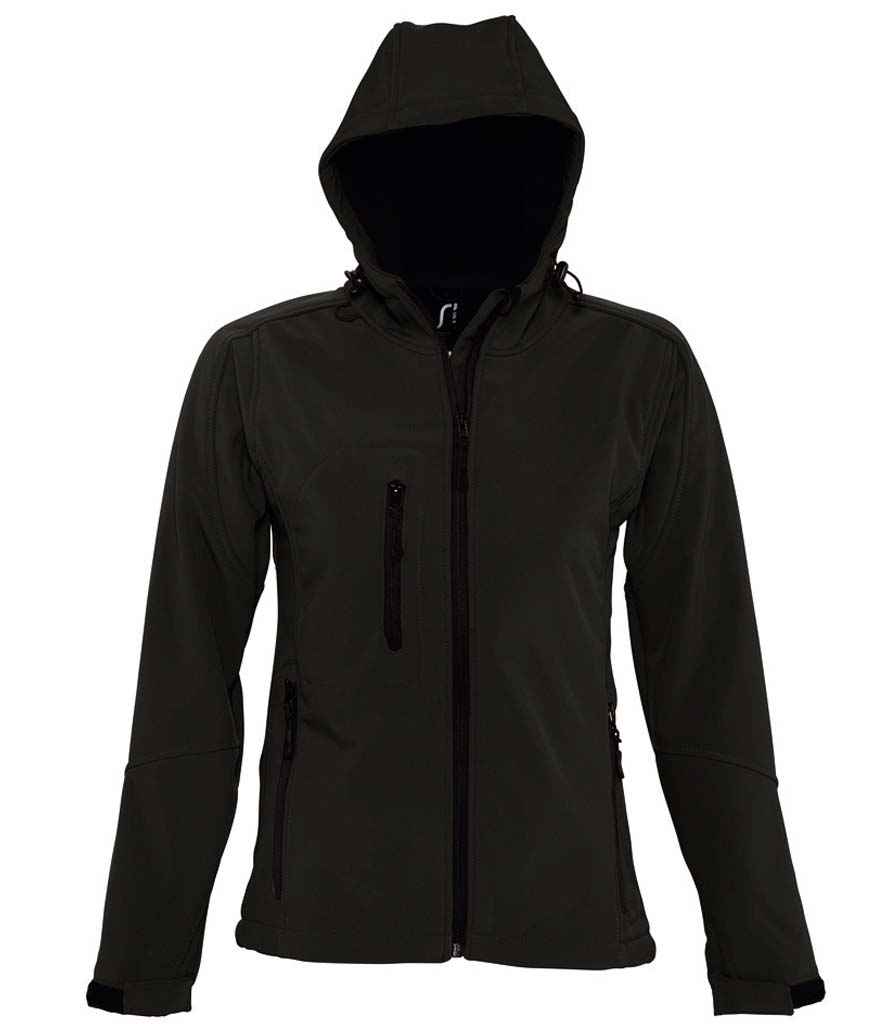 SOL'S Ladies Replay Hooded Soft Shell Jacket 46802 - Black