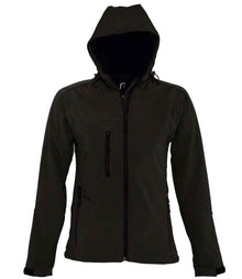 SOL'S Ladies Replay Hooded Soft Shell Jacket 46802 - Black