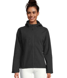 SOL'S Ladies Replay Hooded Soft Shell Jacket 46802 - 46802 Black Model