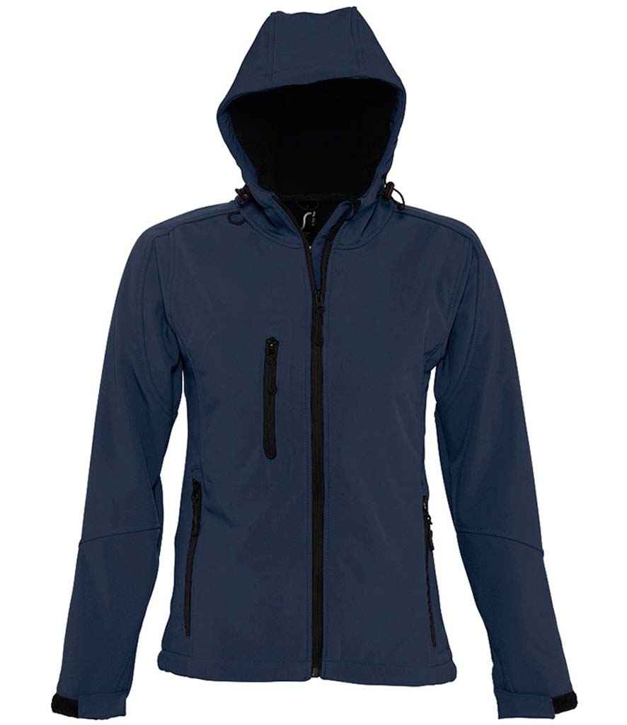 SOL'S Ladies Replay Hooded Soft Shell Jacket 46802 - French Navy
