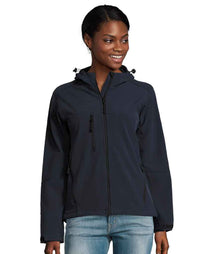 SOL'S Ladies Replay Hooded Soft Shell Jacket 46802 - 46802 French Navy Model