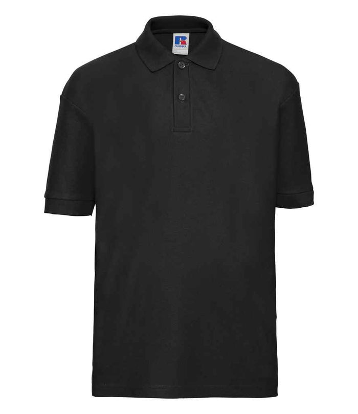Russell Athletic Kids Poly/Cotton Piqué Polo Shirt 539B - Black