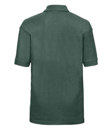 Russell Athletic Kids Poly/Cotton Piqué Polo Shirt 539B - 539B Bottle Green Back