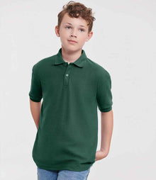 Russell Athletic Kids Poly/Cotton Piqué Polo Shirt 539B - 539B Bottle Green Model