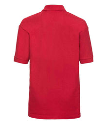 Russell Athletic Kids Poly/Cotton Piqué Polo Shirt 539B - 539B Bright Red Back