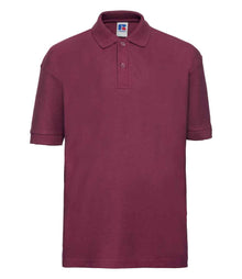 Russell Athletic Kids Poly/Cotton Piqué Polo Shirt 539B - Burgundy