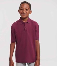 Russell Athletic Kids Poly/Cotton Piqué Polo Shirt 539B - 539B Burgundy Model