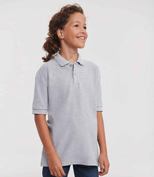 Russell Athletic Kids Poly/Cotton Piqué Polo Shirt 539B - 539B Light Oxford Model