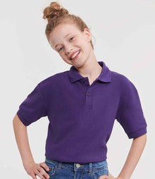 Russell Athletic Kids Poly/Cotton Piqué Polo Shirt 539B - 539B Purple Model