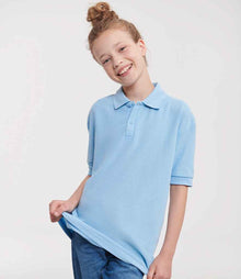 Russell Athletic Kids Poly/Cotton Piqué Polo Shirt 539B - 539B Sky Blue Model