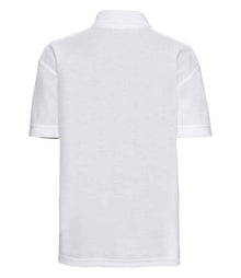 Russell Athletic Kids Poly/Cotton Piqué Polo Shirt 539B - 539B White Back
