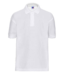 Russell Athletic Kids Poly/Cotton Piqué Polo Shirt 539B - White