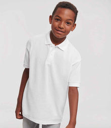 Russell Athletic Kids Poly/Cotton Piqué Polo Shirt 539B - 539B White Model
