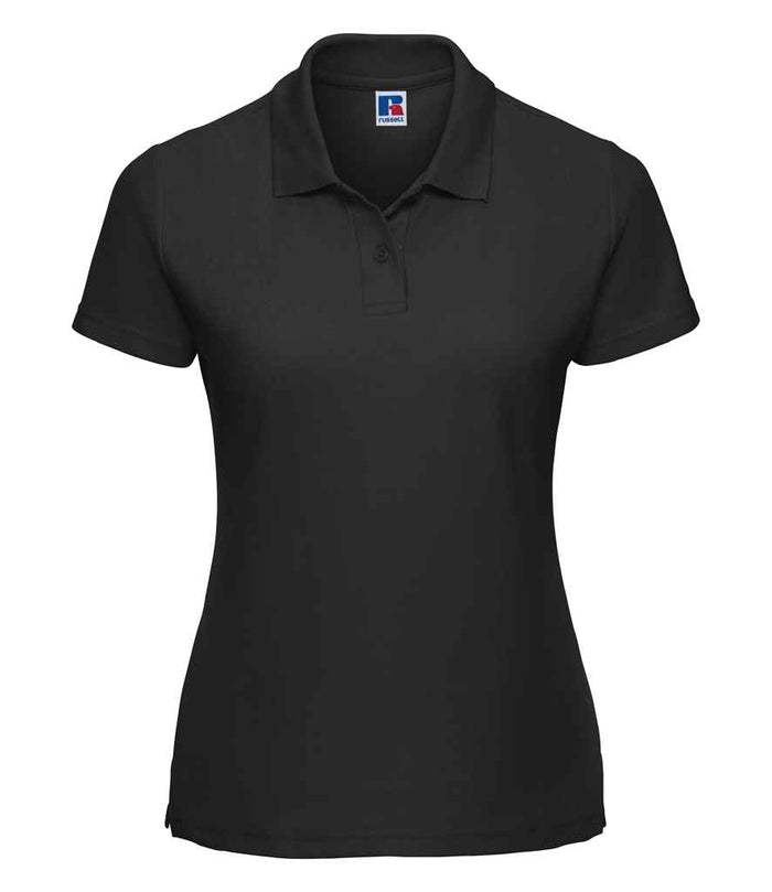 Russell Athletic Ladies Classic Poly/Cotton Piqué Polo Shirt 539F - Black