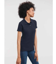 Russell Athletic Ladies Classic Poly/Cotton Piqué Polo Shirt 539F - 539F Black Model