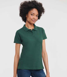 Russell Athletic Ladies Classic Poly/Cotton Piqué Polo Shirt 539F - 539F Bottle Green Model