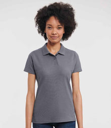 Russell Athletic Ladies Classic Poly/Cotton Piqué Polo Shirt 539F - 539F Convoy Grey Model