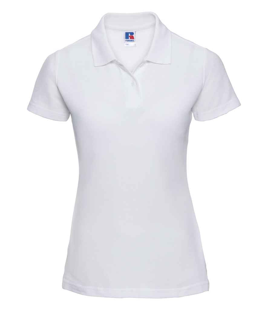 Russell Athletic Ladies Classic Poly/Cotton Piqué Polo Shirt 539F - White