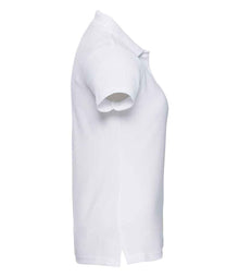 Russell Athletic Ladies Classic Poly/Cotton Piqué Polo Shirt 539F - 539F White Side