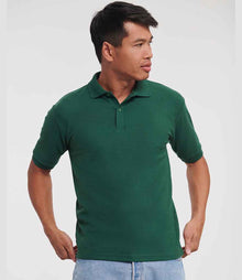 Russell Athletic Poly/Cotton Piqué Polo Shirt 539M - 539M Bottle Green Model